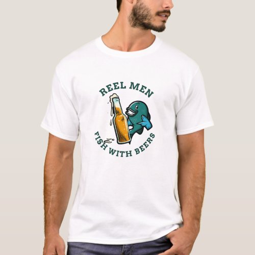 Reel Men Fish With Beers  T_Shirt
