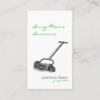 Reel Mower Business Card by TerryBain at Zazzle