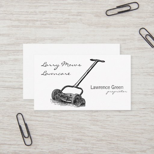 Customizable Reel Mower Business Card Templates