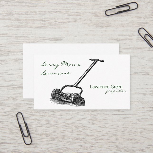 Reel Mower Business Card (Front/Back In Situ)