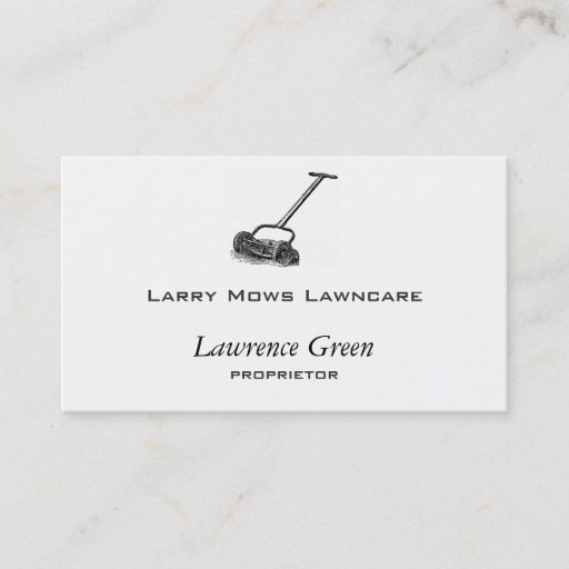 Customizable Reel Mower Business Card Templates
