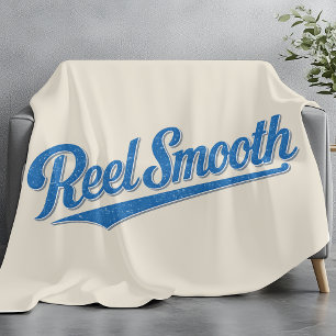 Reel Smooth Fisherman Retro Coastal Life Fishing Fleece Blanket