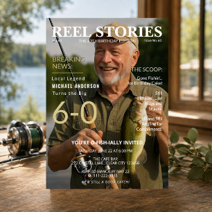 Reel Stories 60th Birthday Fishing Invitation