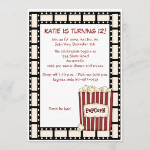 Reel Time Birthday Party Invitation