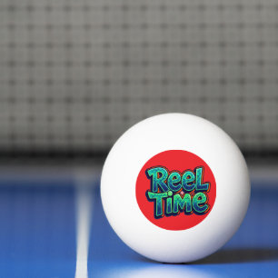 Reel Time Fishing Funny Pun Gift for Fisherman Ping Pong Ball
