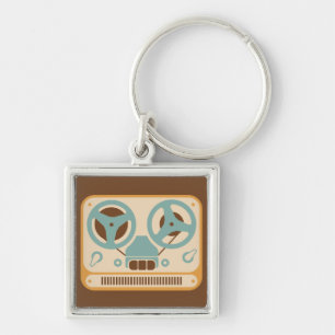 Reel to Reel Analog Tape Recorder Keychain