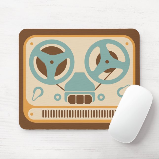 Reel to Reel Analog Tape Recorder Mouse Pad (With Mouse)