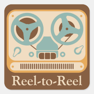 Reel-to-Reel Tape Deck Square Sticker