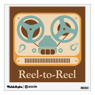 Reel-to-Reel Tape Recorder Personalized Wall Decal