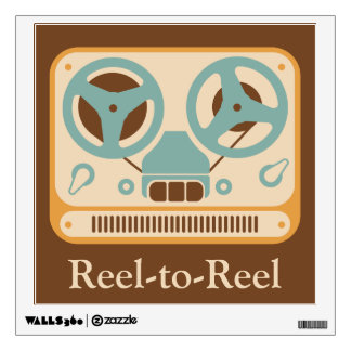 Reel-to-Reel Tape Recorder Personalized Wall Decal