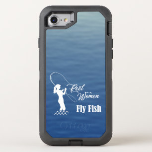 Reel Women Fly Fish Fishing OtterBox Defender iPhone SE/8/7 Case