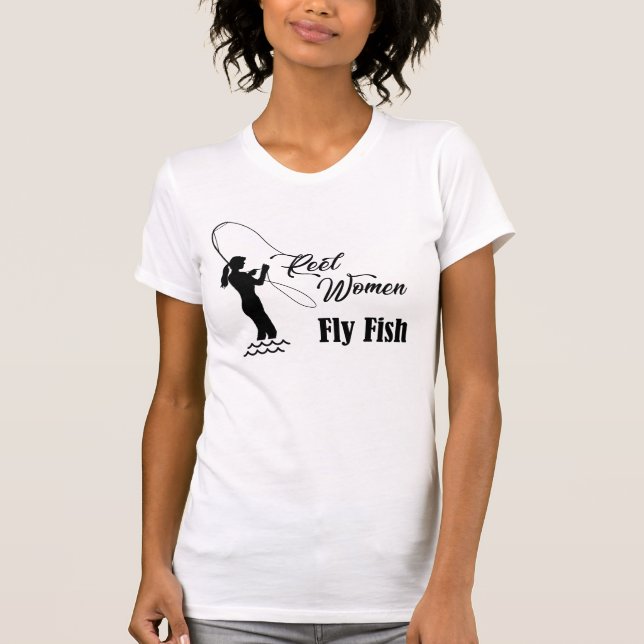 Reel Women Fly Fish T-Shirt (Front)