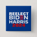Reelect Biden Harris 2024 Button at Zazzle