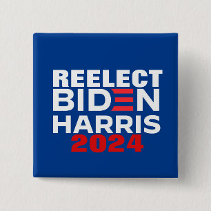 Reelect Biden Harris 2024 Button