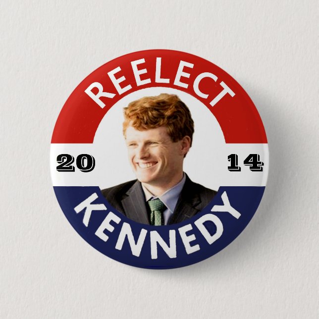 REELECT JOE KENNEDY 2014 PINBACK BUTTON (Front)