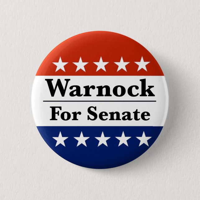 Reelect Raphael Warnock to U.S. Senate 2022 Button (Front)