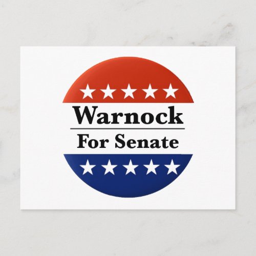 Reelect Raphael Warnock to US Senate 2022 Postcard