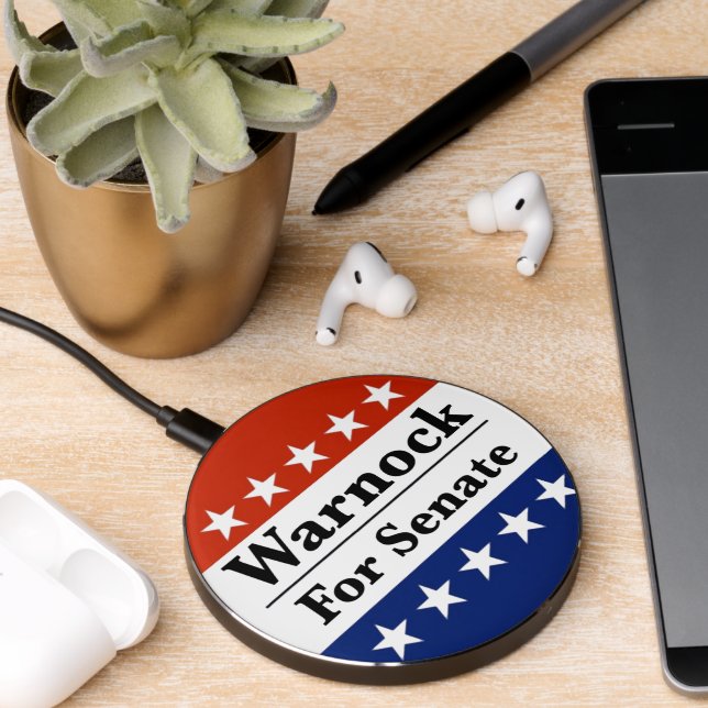 Reelect Raphael Warnock to U.S. Senate 2022 Wireless Charger (Desk 2)
