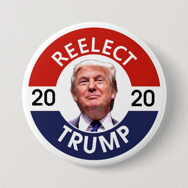 REELECT TRUMP 2020 PINBACK BUTTON (Front)