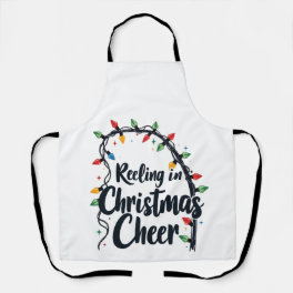 Reeling in Christmas Cheer Fishing Rod Xmas Lights Apron