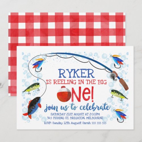 Reeling In The Big one birthday invitatation