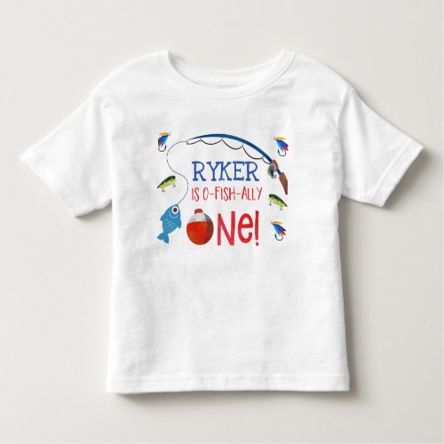 Reeling in the big one first birthday tshirt