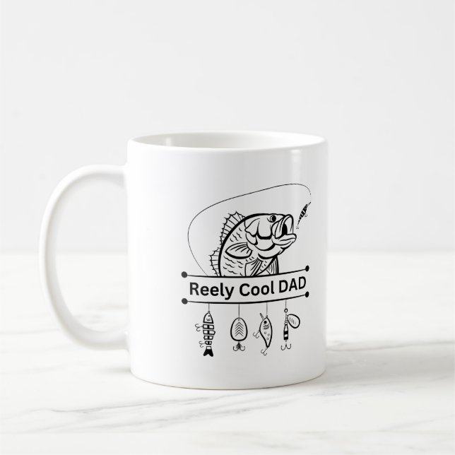 "Reely Cool Dad" Fishing Mug (Left)