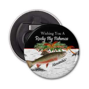 Reely Fly Fishmas Fishing Christmas Bottle Opener