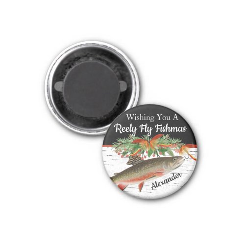  Reely Fly Fishmas  Fishing Christmas  Magnet