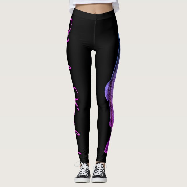 Reely Hooked (on fishing) Leggings (Front)