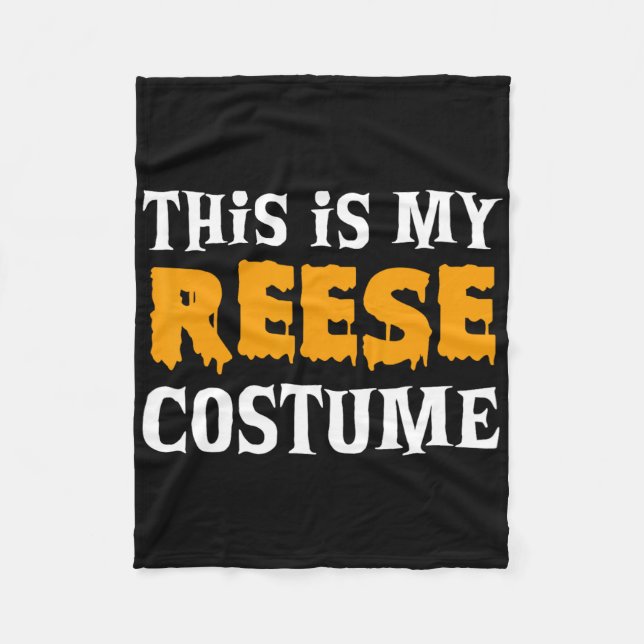 Reese Halloween Personalized Costume Funny  Fleece Blanket (Front)