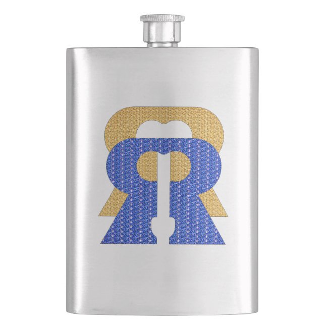 Reese Rideout Blue & Gold Fask Flask (Front)