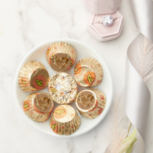 Reese's Miniatures Milk Chocolate Gold Heart Favor