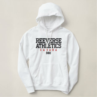 Reeverse Athletics Canada  White/Red Hoodie