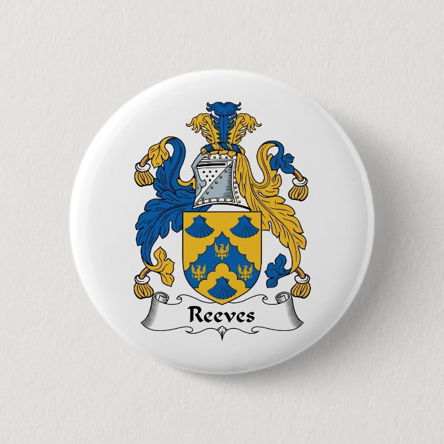 Reeves Family Crest Pinback Button (Front)