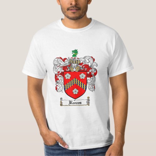 Reeves Family Crest _ Reeves Coat of Arms T_Shirt