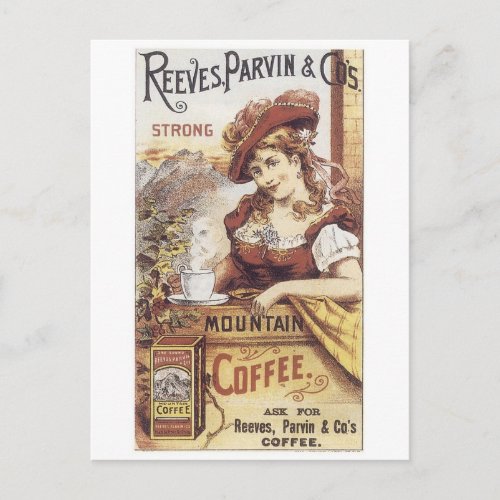 Reeves Parvin Strong Coffee Postcard