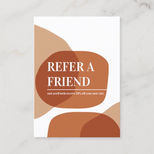 Refer A Friend Abstract Business Card