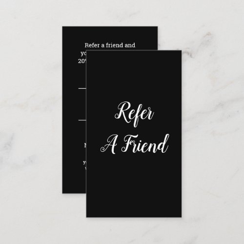 Refer A Friend Business Referral Business Cards