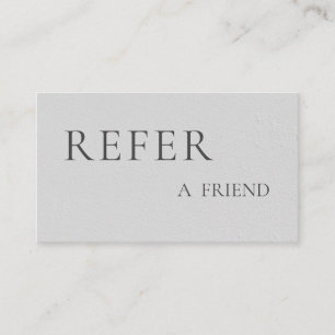 Refer a Friend Elegant Business Professional Referral Card