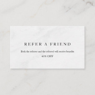 Refer a Friend Elegant Business Professional Referral Card