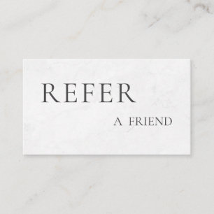 Refer a Friend Elegant Business Professional Referral Card