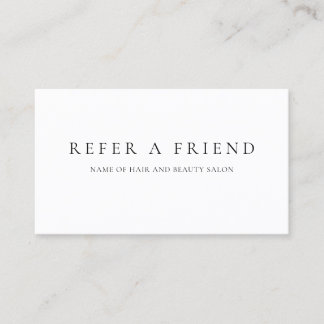 Refer a Friend Elegant Business Professional Referral Card