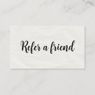 Refer a Friend Elegant Business Professional Referral Card
