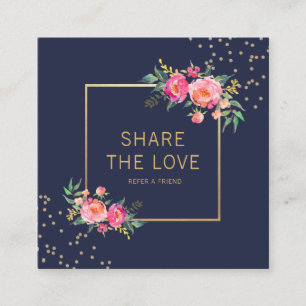 Refer a Friend Floral Referral Salon Client Card