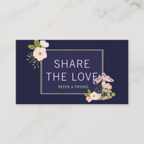 Refer a Friend Floral Referral Salon Client Card