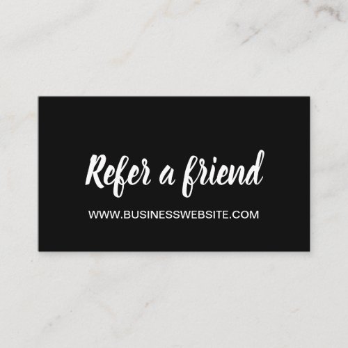 Refer a friend minimalist trendy referral card