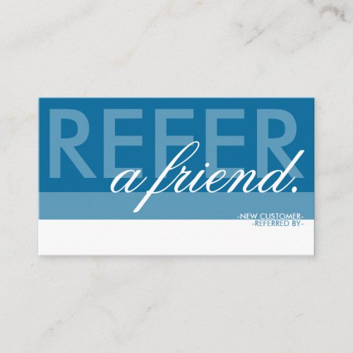 refer a friend overlaid business cards