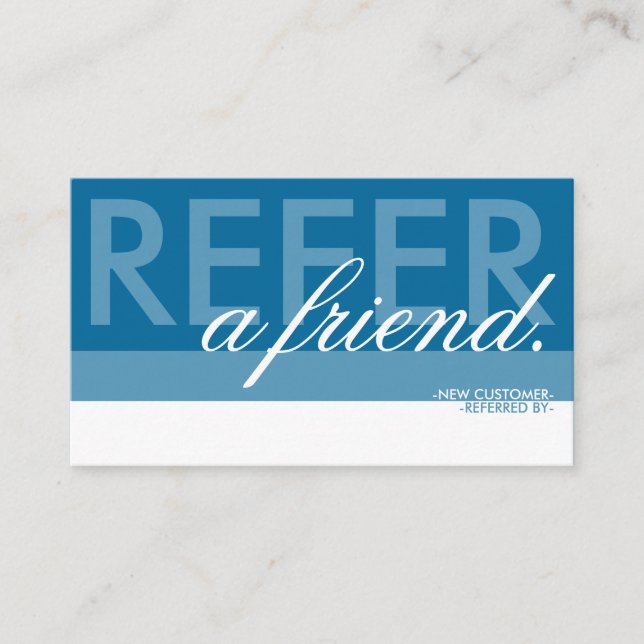 refer a friend overlaid referral card (Front)