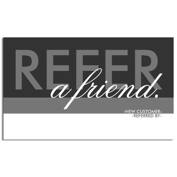 Refer A Friend Overlay Referral Card by identica at Zazzle